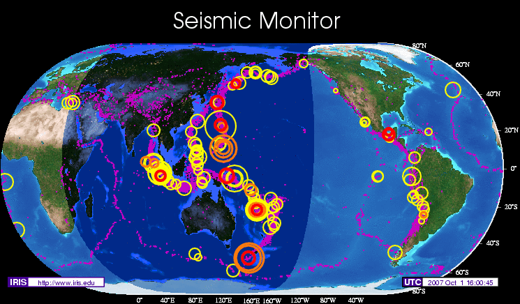 recent earthquakes worldwide. MAP OF RECENT EARTHQUAKES AND