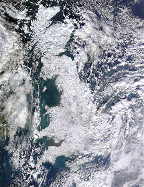 Parts of the UK now as cold as the South Pole
