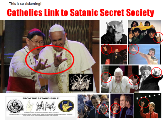 Image result for pope francis satanic sign